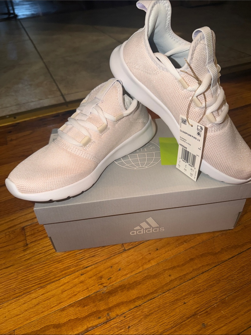 adidas women’s Knit Sneaker - Light Pink/White